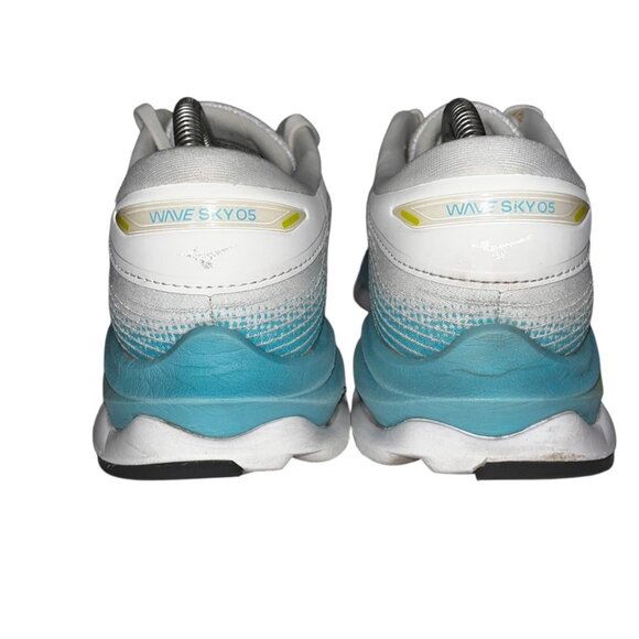 (25136) Saucony Wave Sky 05 Running Shoes Women's Size 8 White Teal Green - Picture 7 of 8